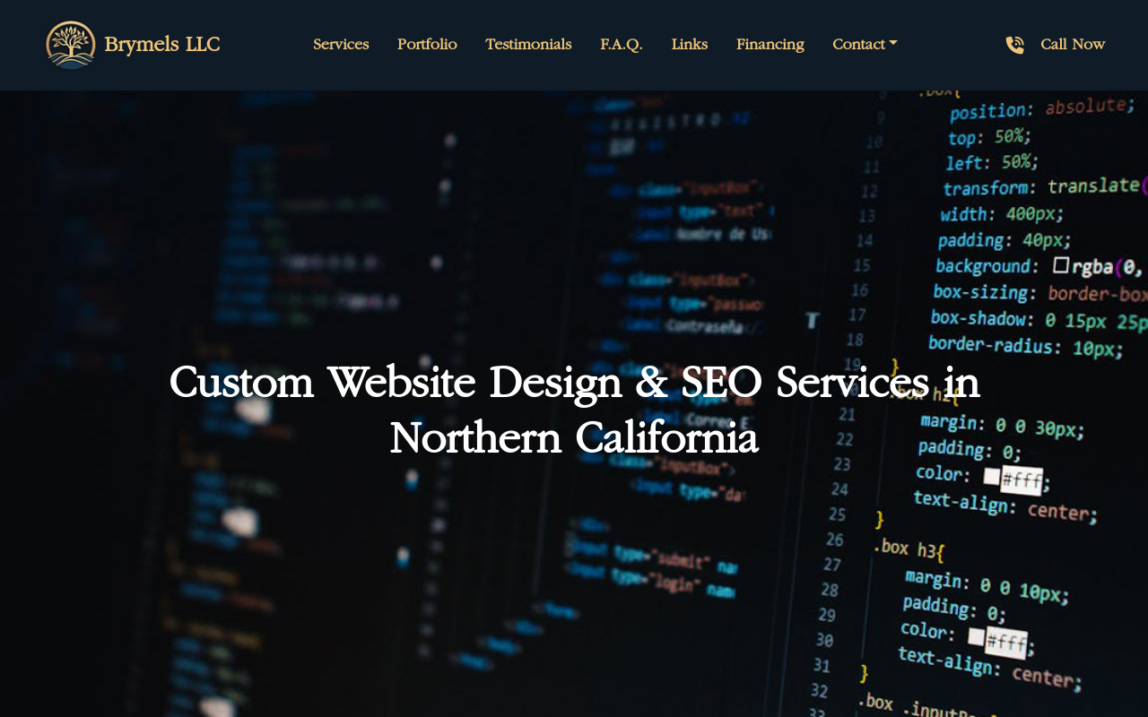 Brymels LLC homepage screenshot
