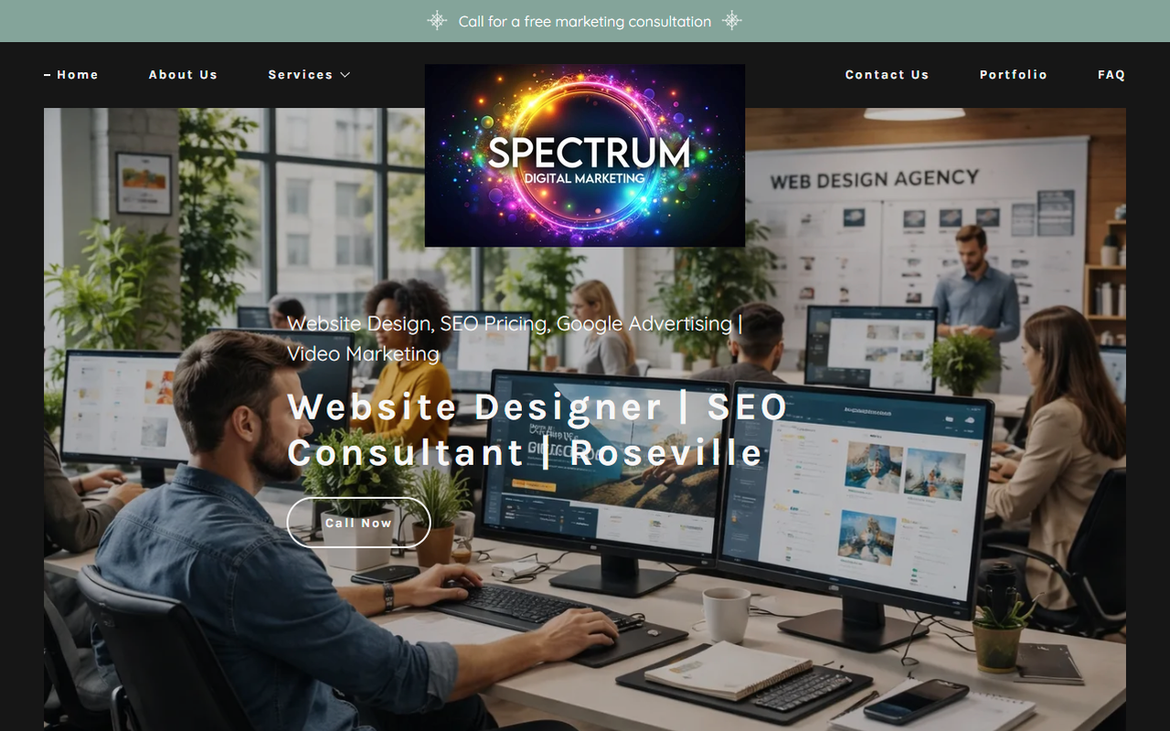 Spectrum Digital Marketing homepage screenshot